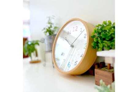 KATOMOKU Plywood clock 木製掛け時計　km-85NA