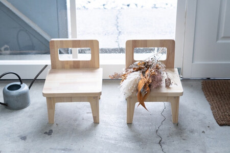 建築端材でつくったキッズチェア（高さ18㎝）こども イス チェア イス 手作り イス チェア イス
