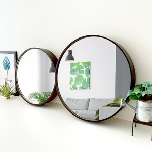 KATOMOKU　曲げわっぱミラー(ブラウン)　km-91BR