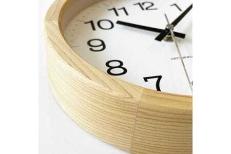 KATOMOKU　ヒノキの木枠電波時計　km-108HIRC