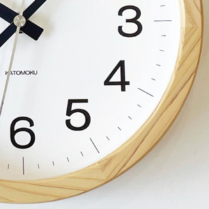 KATOMOKU　ヒノキの木枠電波時計　km-108HIRC