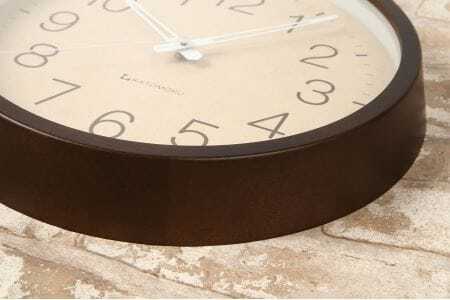 KATOMOKU muku clock 木製掛け時計（ブラウン）km-45BR