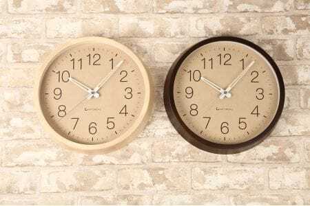 KATOMOKU muku clock 木製掛け時計（ブラウン）km-45BR