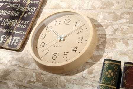 KATOMOKU muku clock 木製掛け時計（ナチュラル）km-45NA