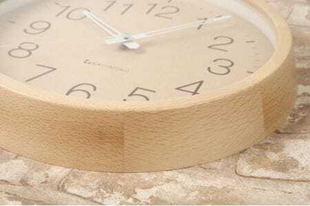 KATOMOKU muku clock 木製掛け時計（ナチュラル）km-45NA