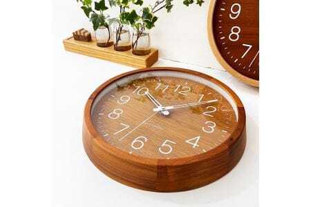 KATOMOKU muku clock 木製掛け時計(ウォールナット)km-46WA