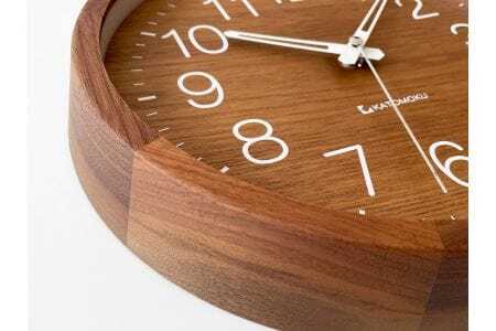 KATOMOKU muku clock 木製掛け時計(ウォールナット)km-46WA