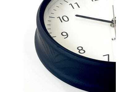 KATOMOKU muku clock 木製掛け時計（ブラック）km-57BK