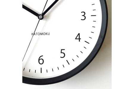 KATOMOKU muku clock 木製掛け時計（ブラック）km-57BK