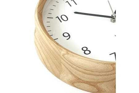 KATOMOKU muku clock 木製掛け時計（ナチュラル）km-57NA