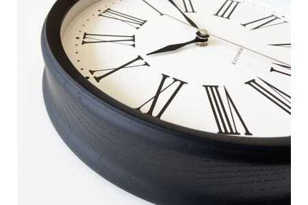 KATOMOKU muku clock 木製掛け時計（ブラック）km-58BK