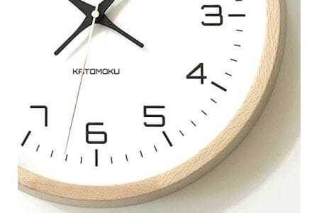 KATOMOKU muku clock 木製掛け時計（ナチュラル）km-94NA