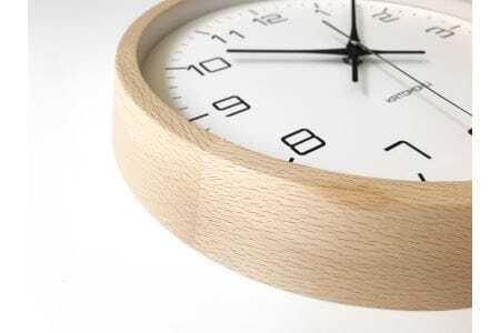 KATOMOKU muku clock 木製掛け時計（ナチュラル）km-94NA