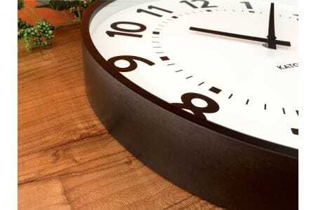 KATOMOKU Plywood clock 木製掛け時計（ブラウン）km-106BR