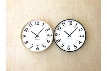 KATOMOKU Plywood clock 木製掛け時計（ブラウン）km-106BR