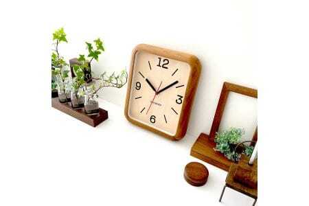 KATOMOKU muku clock 20 電波時計(ウォールナット)km-133WARC