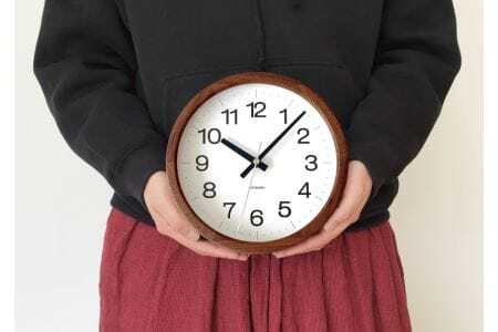 KATOMOKU muku clock 木製掛け時計(ウォールナット）km-108WA