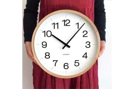 KATOMOKU muku clock 木製掛け時計（ナチュラル）km-116NA