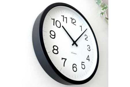 KATOMOKU muku clock 木製掛け時計（ブラック）km-116BK