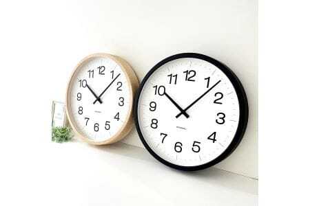 KATOMOKU muku clock 木製掛け時計（ブラック）km-116BK