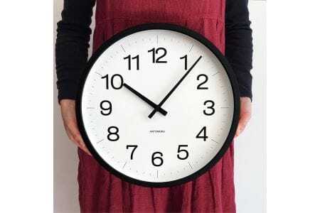 KATOMOKU muku clock 木製掛け時計（ブラック）km-116BK