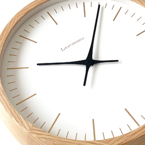 KATOMOKU muku clock　木製掛け時計(オーク)　km-129OA