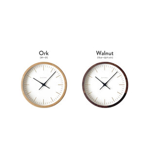 KATOMOKU muku clock　木製掛け時計(オーク)　km-129OA