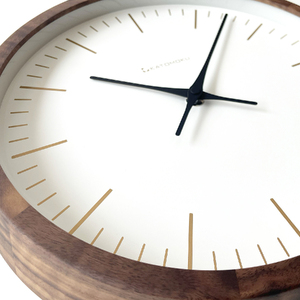 KATOMOKU muku clock 木製掛け時計（ウォールナット）km-129WA