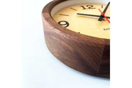 KATOMOKU muku clock 木製掛け時計（ウォールナット）km-136WA