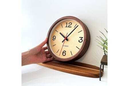 KATOMOKU muku clock 木製掛け時計（ウォールナット）km-136WA