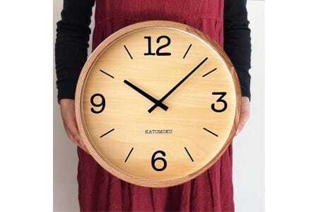 KATOMOKU muku clock 木製掛け時計（オーク）km-137OA