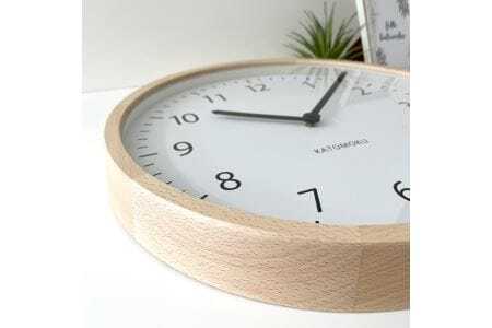 KATOMOKU muku clock 木製掛け時計（ナチュラル）km-138NA