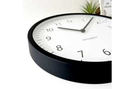 KATOMOKU muku clock 木製掛け時計（ブラック）km-138BK