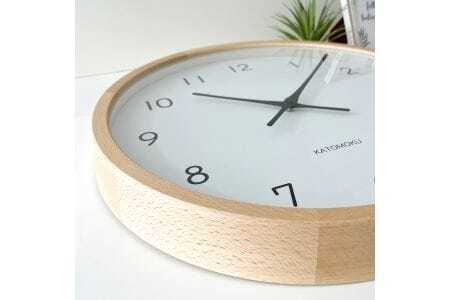 KATOMOKU muku clock 木製掛け時計（ナチュラル）km-139NA