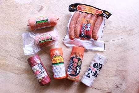 郡上のハムとフランクソーセージセット（明方ハム・明方ヘルシーポーク・明方醤油フランク・明宝ハム・瑞峰・スモークソーセージ・パセリソーセージ）
