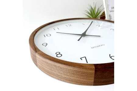 KATOMOKU muku clock 木製掛け時計(ウォールナット)km-139WA