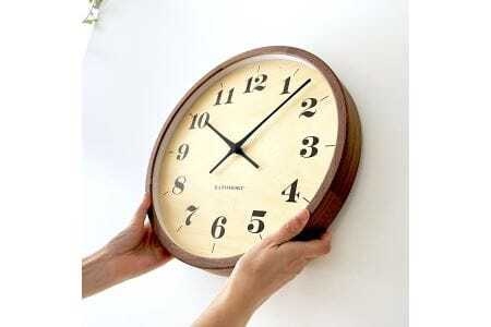 KATOMOKU muku clock 木製掛け時計（ウォールナット）km-142WA
