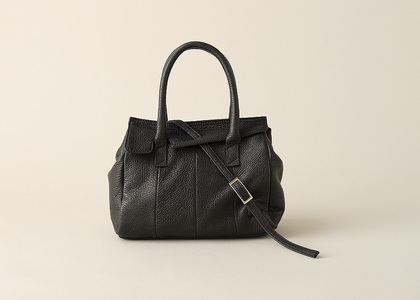 OBI MINI（革のカシミヤ 郡上市産明宝鹿革バッグ）ブラック