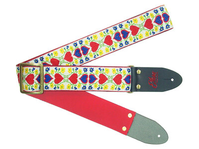 【ギターストラップ】 Elara Straps Pretty Heart Rouge　ギター　ベース　アコースティックギター　アコギ　エレキギター　エレキ　ギターストラップ　ベースストラップ　エララストラップ