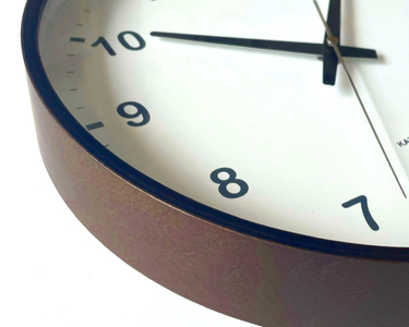 KATOMOKU Plywood clock≪km-35L≫木製掛け時計(ブラウン)【A-120-BR1】