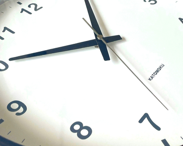 KATOMOKU Plywood clock≪km-35L≫木製掛け時計(ブラウン)【A-120-BR1】