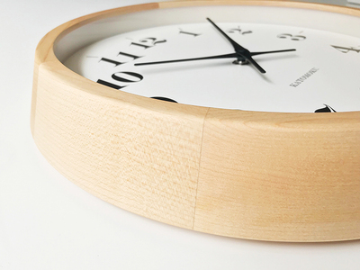 KATOMOKU Muku clock≪km-98≫木製掛け時計【C-54】
