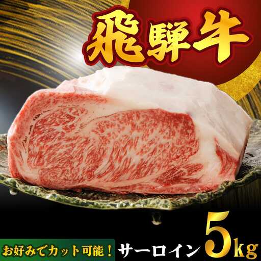 お好きなカット可能! 飛騨牛 サーロインブロック 5kg【D-38】