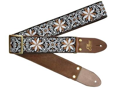 【ギターストラップ】 Elara Straps Zinnia Elegans Walnut　ギター　ベース　アコースティックギター　アコギ　エレキギター　エレキ　ギターストラップ　ベースストラップ　エララストラップ　R7241