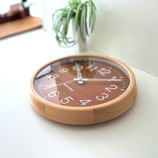 KATOMOKU Muku clock 2 Walnut ≪km-73RCS≫木製掛け時計