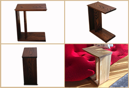 大工さんの手造り家具(自在キャスター付サイドテーブル) 【公式通販】