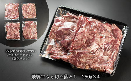  (12/24 入金分まで)【年内順次発送】飛騨牛もも切り落とし1kg（250g×4袋）【70-44n】