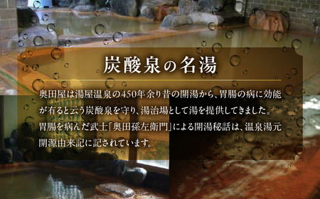 湯屋温泉 【奥田屋】宿泊補助券（6,000円分）【a028-2】