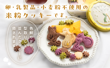 ビーガン 米粉クッキー缶 2缶セット（100g×2） グルテンフリー 猫型 ネコ型ビーガン 【96-8】