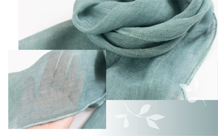 【イエローグリーン】草木染ヘンプストール【77-4【6】】